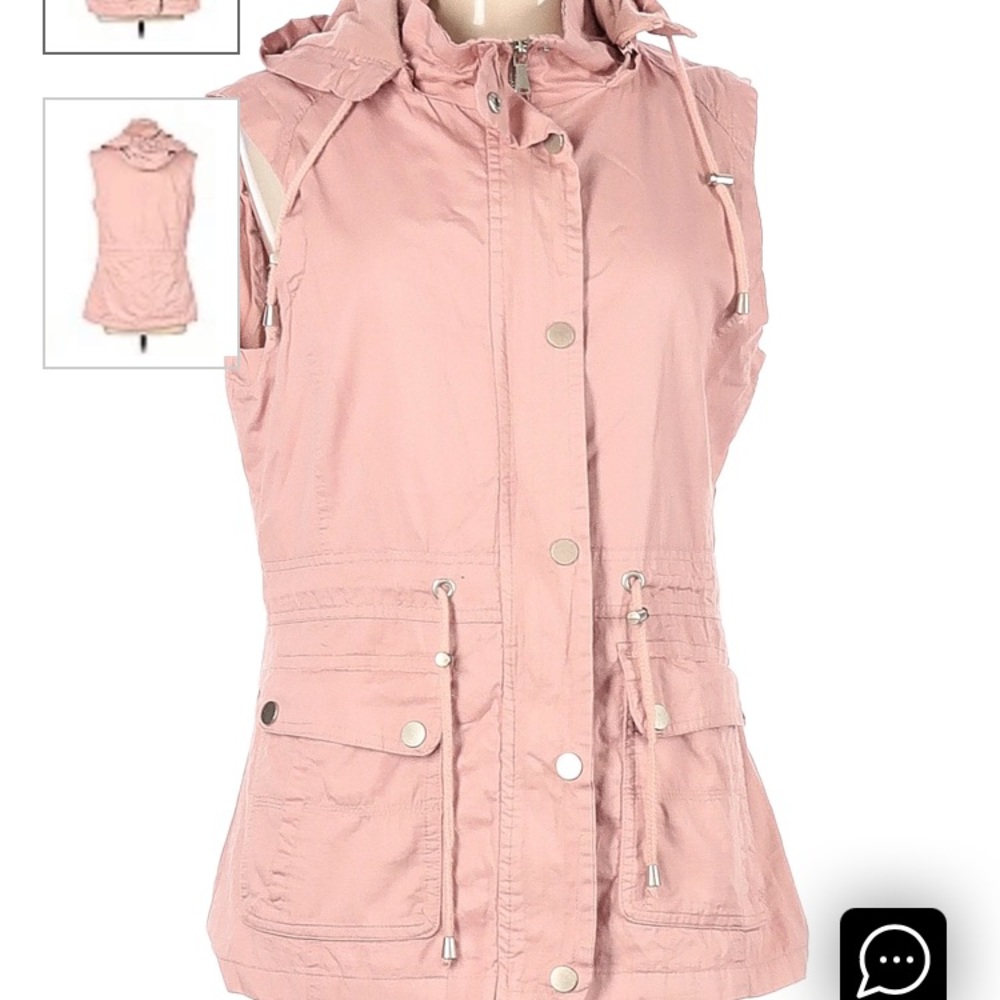 YMI pink cargo vest